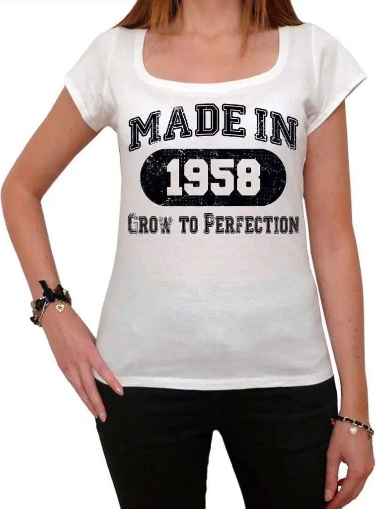 Damen Grafik T-Shirt Wachsen bis zur Perfektion aus dem Jahr 1958 – Grow to Perfection 1958 – Geschenk 66. Geburtstag Jahrestag 66 Jahre