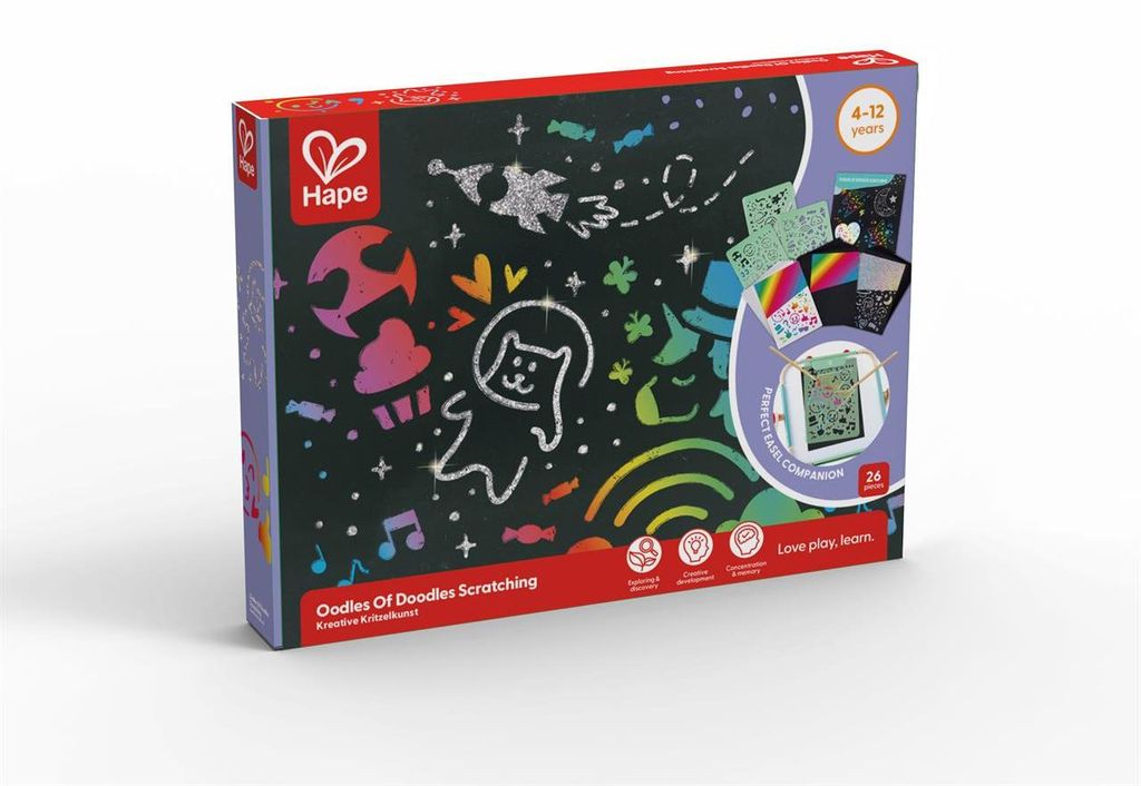 Hape kreative Kratzkunst Spielzeug Set - Oodles of Doodles Scratching