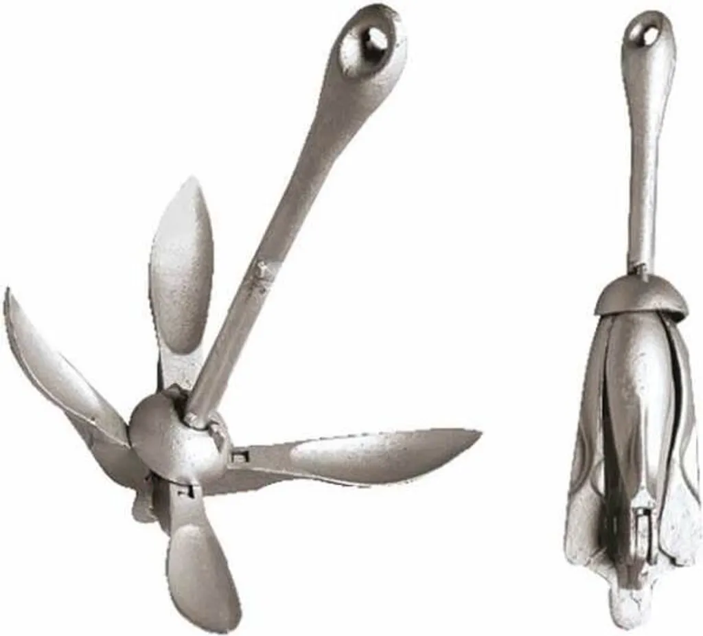 Ancre pliante 6 kg compacte en acier robuste pour un rangement facile à bord