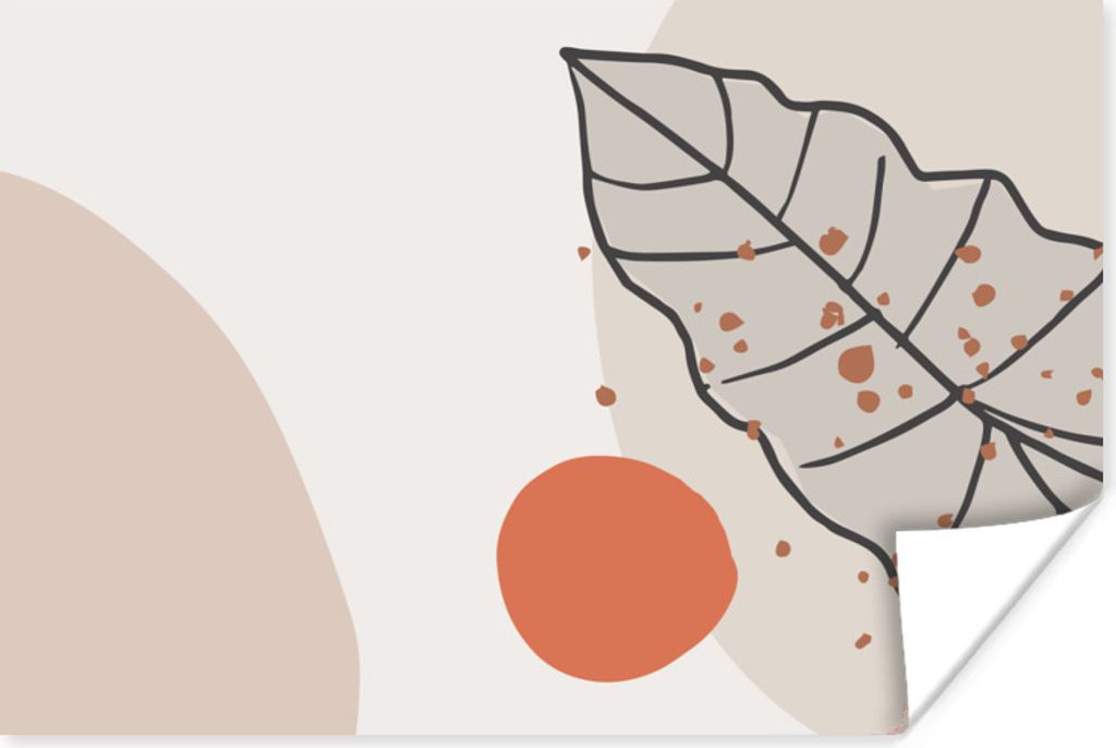 MuchoWow Poster Sommer - Orange - Blatt 90x60 cm - Schlafzimmer