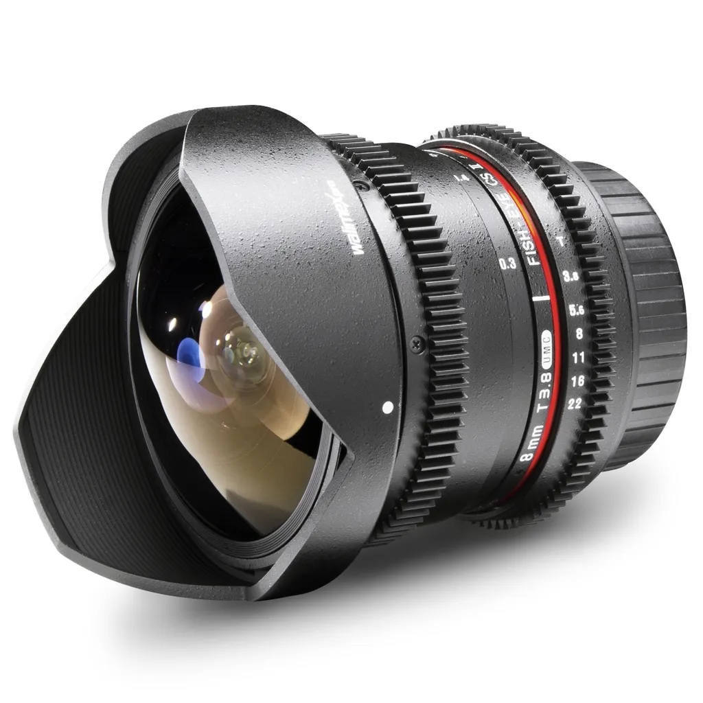 Objectif Fisheye Vidéo 8mm f/3.8 Walimex pro II pour Reflex Nikon APS-C
