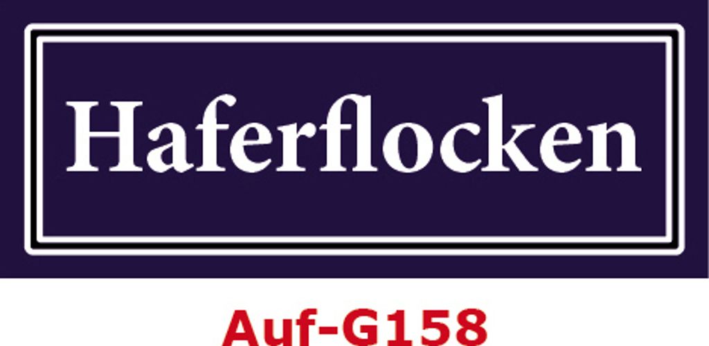 100 Stück Gewürzaufkleber Haferflocken 40x16mm Gewürzetiketten Sticker Lebensmittel (Auf-G158)