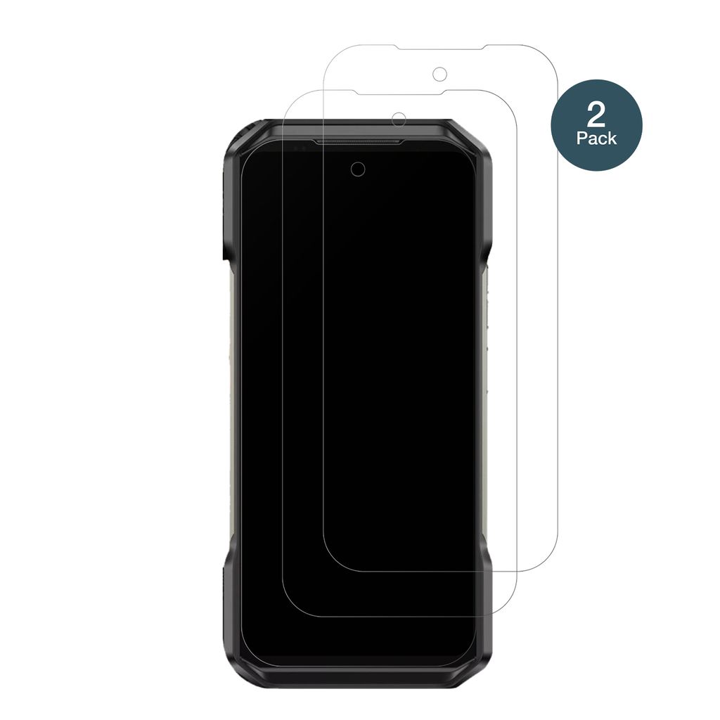 A product shot of two screen protectors for a Ulefone Armor 27T Pro 5G phone, presented on a white background.
