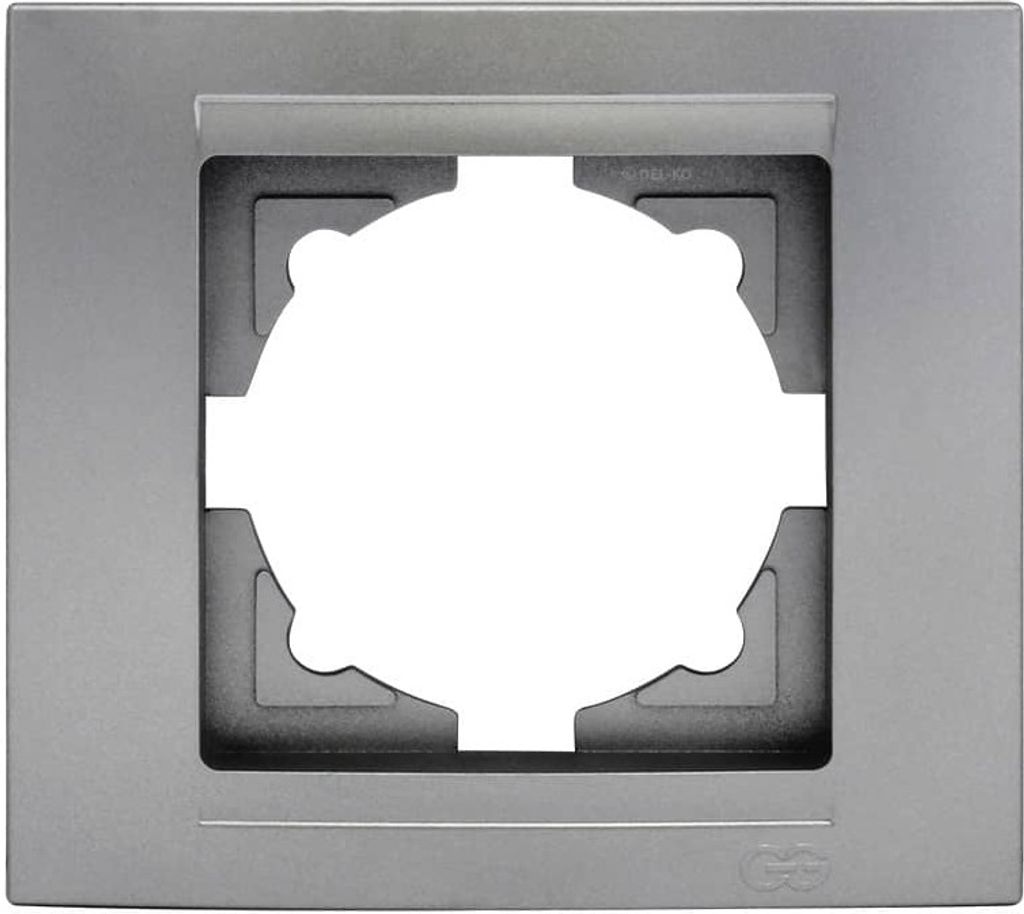 Gunsan Moderna 1-fach Rahmen für 1 Steckdose Schalter Dimmer Silber