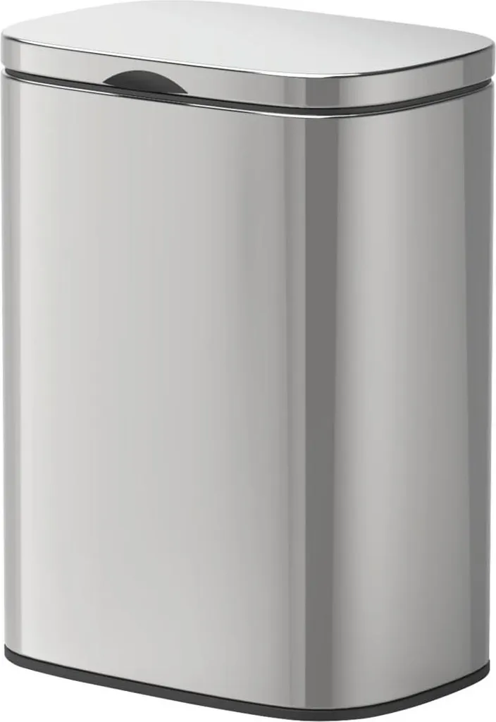 Poubelle murale sans perçage Easy-Close Inox Gris - Finition brillante