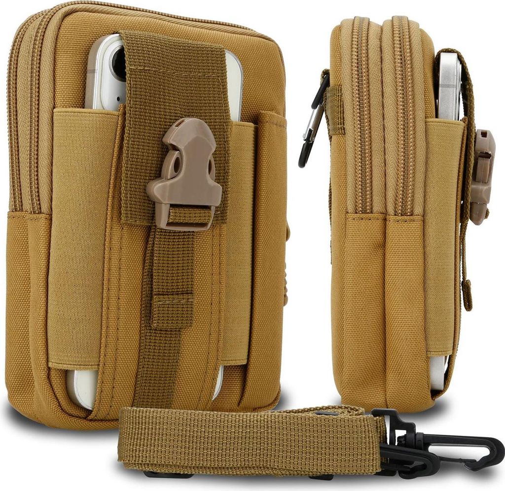 Taktische Handytasche -Molle- EDC-Tasche für Apple iPod Touch 5 mit Schultergurt - Handyhalter Militär Hülle Gürteltasche max. 6.7 Zoll