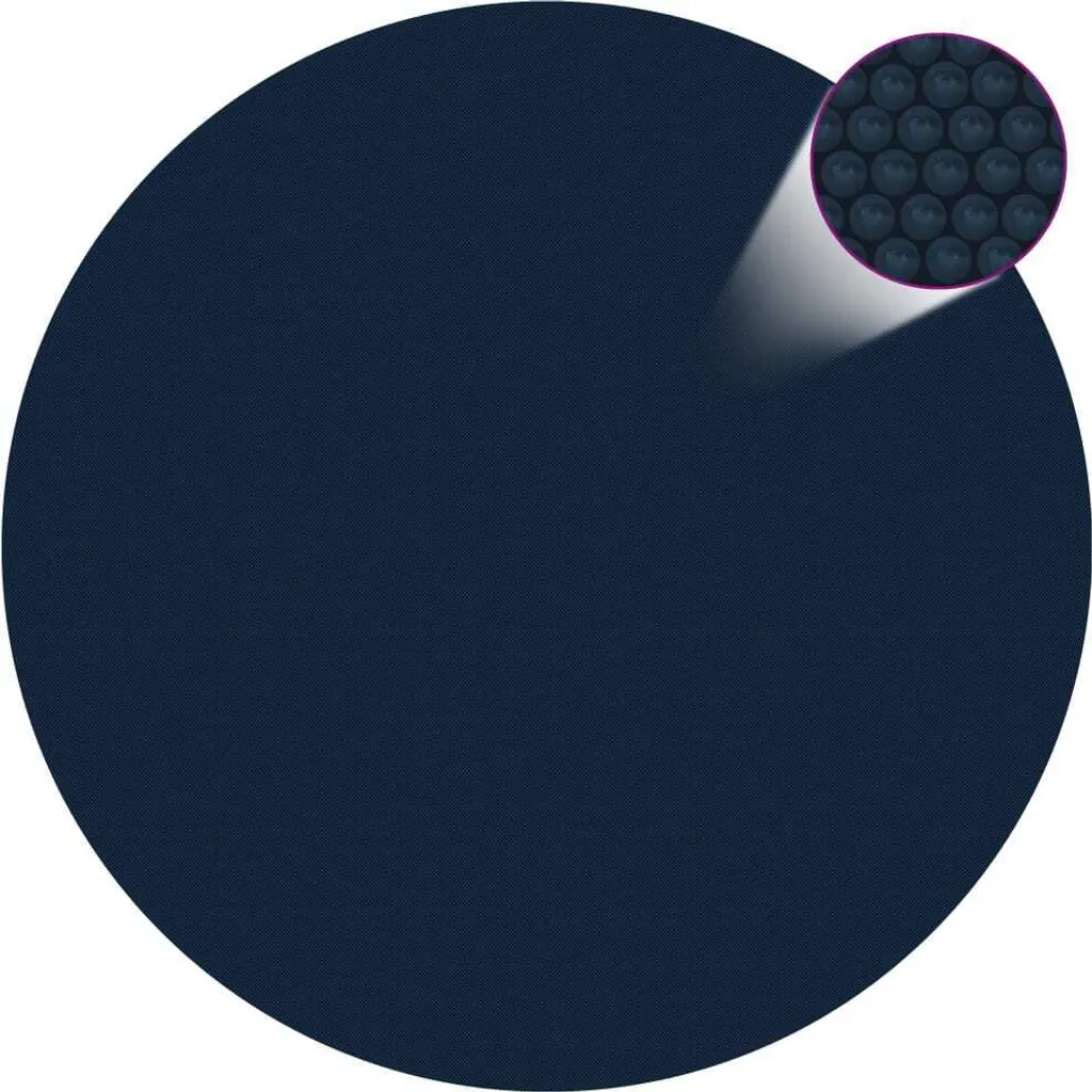 Telone Solare Piscina 455 cm PE Nero Blu | Riscaldamento Eco-Friendly
