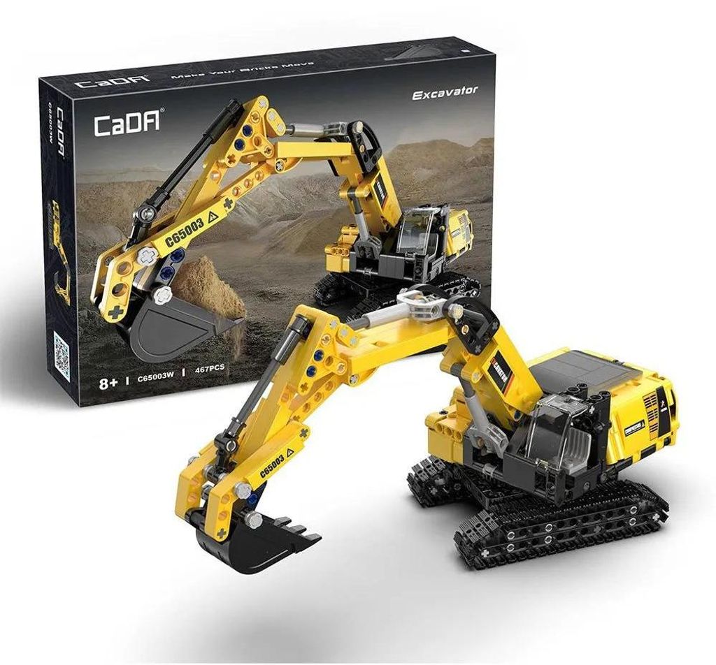 Deqube Jede: Bagger-bau-spiel 467 Einheiten Golden  Kinder Produktbild 