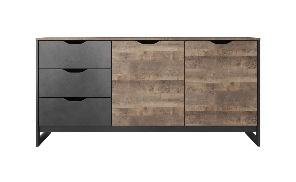 Commode Moderne 161 cm Chêne Sable Finition Mate Haute Qualité - 4