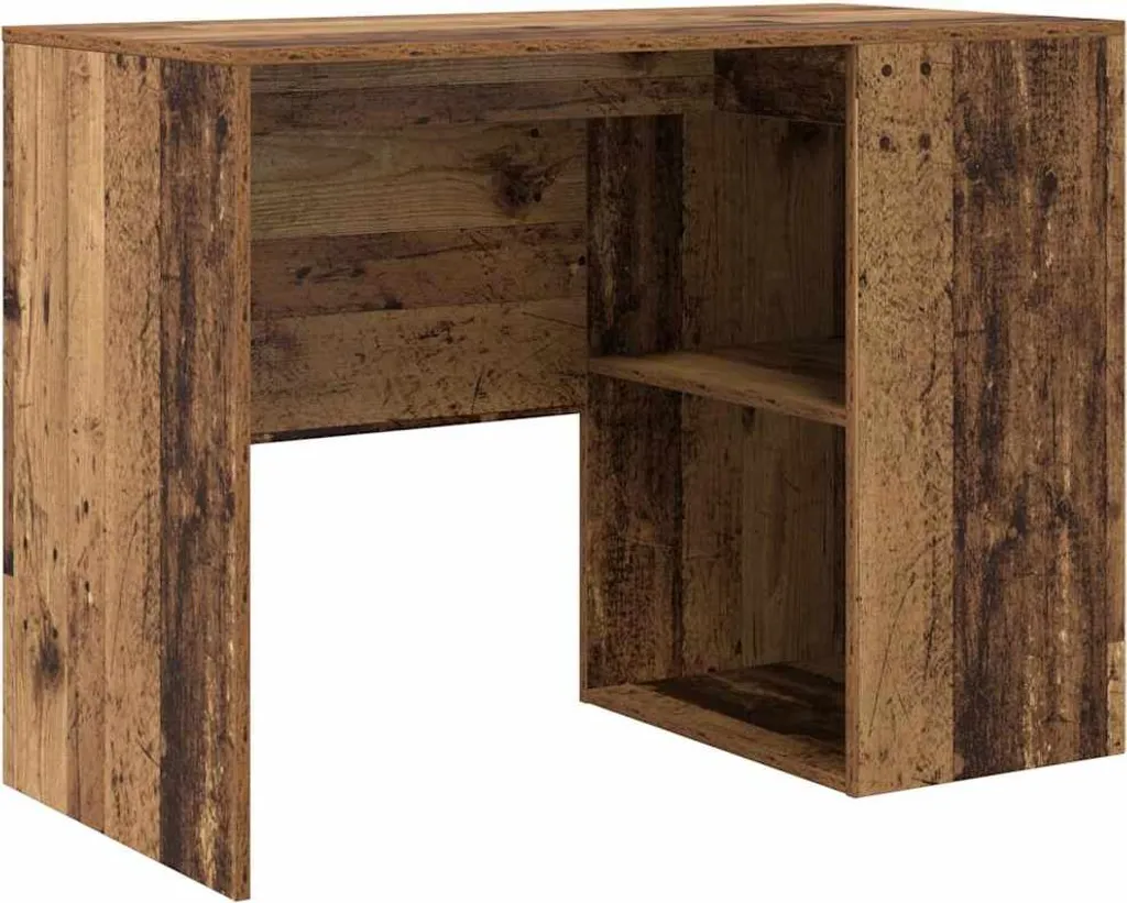 SYFAX Scrivania Legno Vecchio 102x50x75 cm - Scrittoio Rustico Vintage