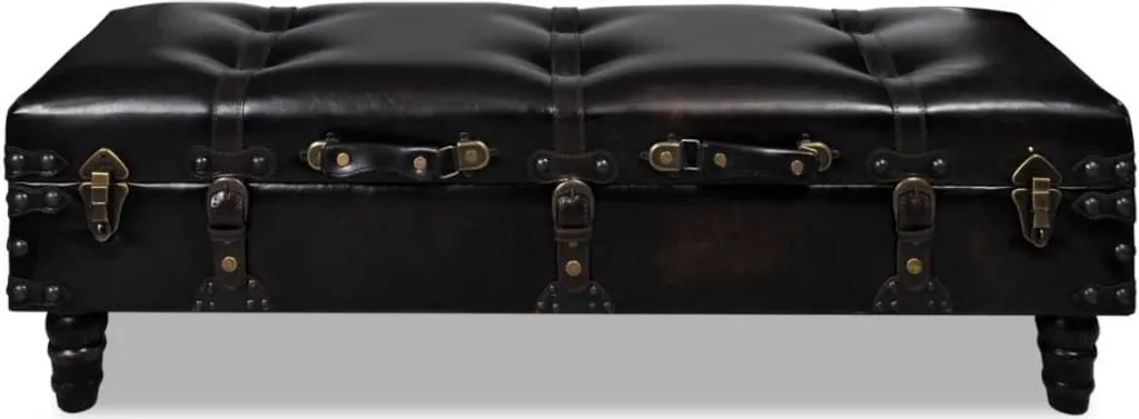 vidaXL Banc Coffre de Rangement Long en Similicuir Marron pour Entrée