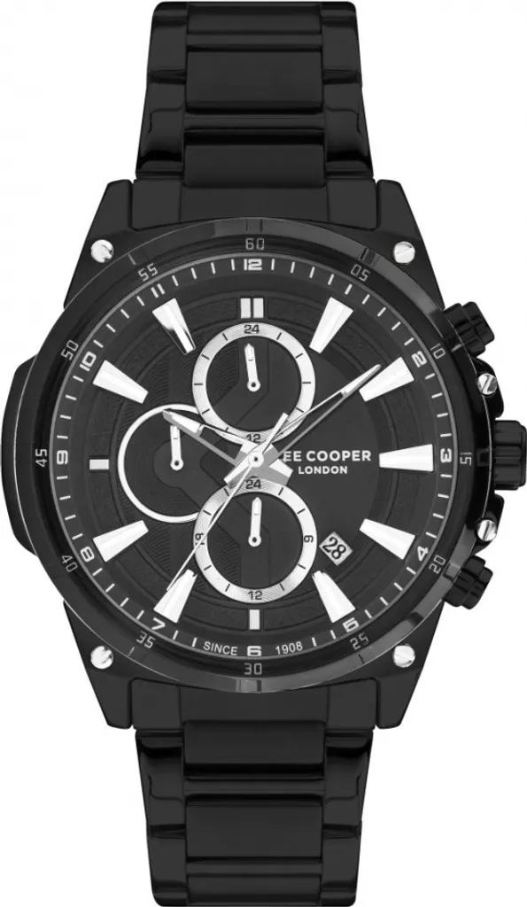 Montre Analogique Noire pour Homme Lee Cooper LC07490.650 de Qualité