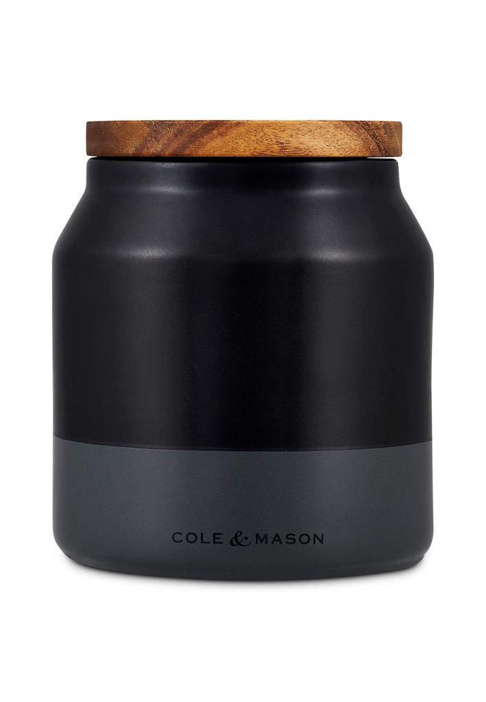 Cole & Mason Aufbewahrungsgefäß klein Hinxton aus Keramik schwarz One Size