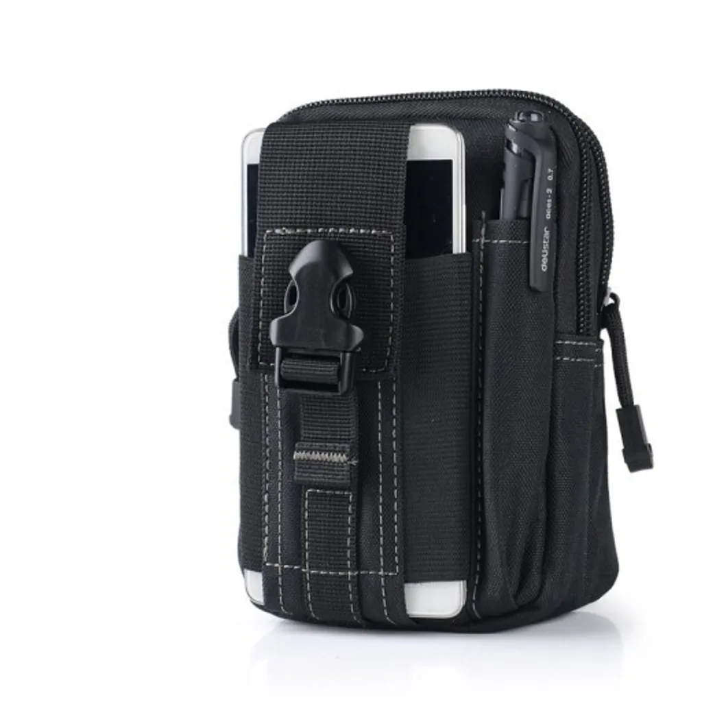 Sac banane tactique pour randonnée et voyage - Petit sac noir CY-WB00
