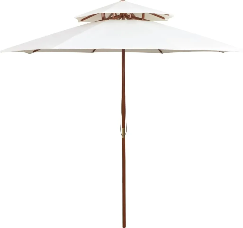 Maison Exclusive Ombrellone 270x270 Bianco - Eleganza in Legno