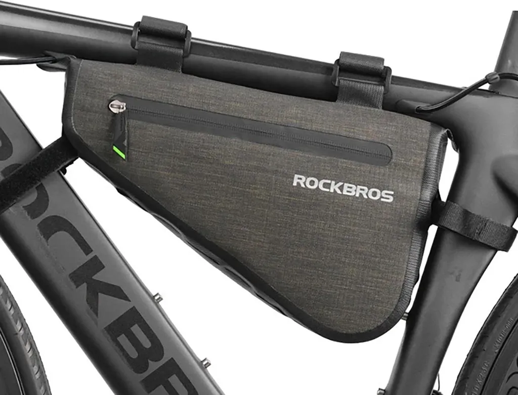 Sacoche cadre vélo 5l AS-017 vert foncé pour vos sorties et voyages