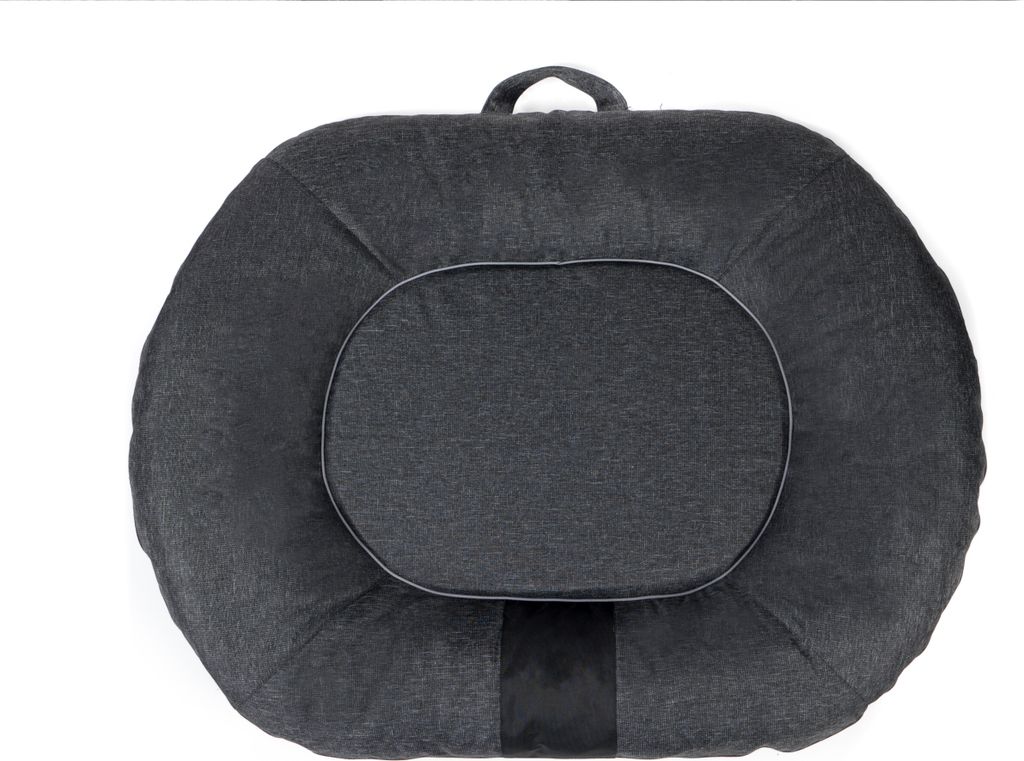 Hundebett Ponton "Comfort" – 100x80 cm – oval, kratzfest & wasserabweisend | Hundeschlafplatz Hundesofa Hundekissen | PillowPrim