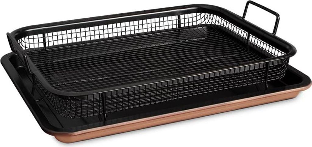 BERLINGERHAUS Backblech mit Titanoberfläche und Metallkorb 30 x 20,5 cm Black Rose Collection BH-7856