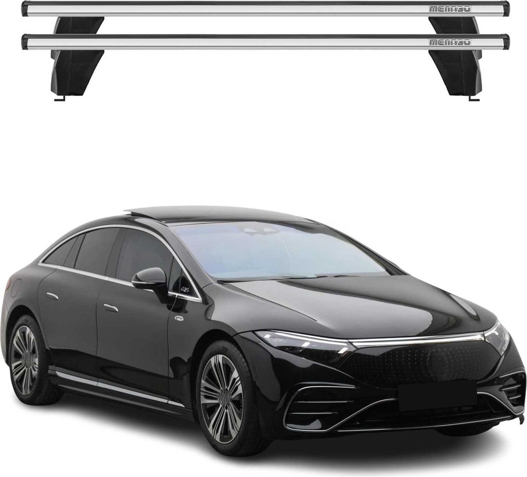 Menabo Dachträger Grundtäger für Mercedes EQS V297 2021-2025 75kg Alu Silber 2x