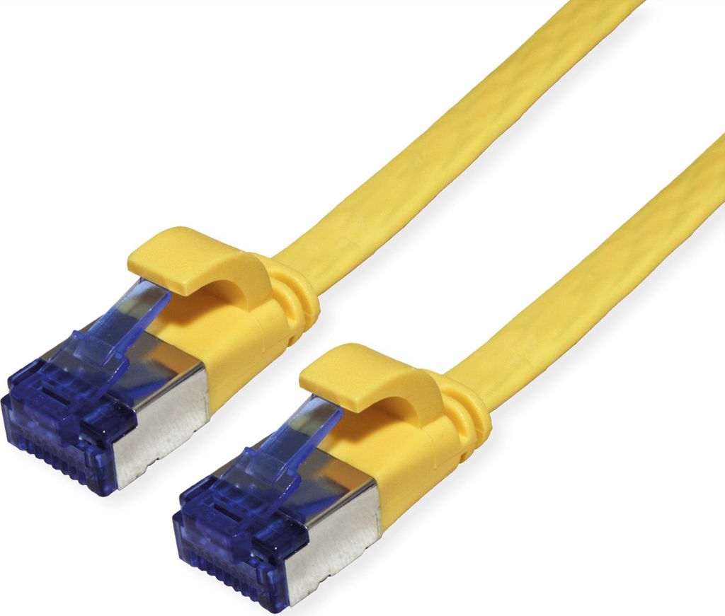 VALUE Patchkabel Cat.6A (Class EA) FTP, extra-flach, gelb, 3 m