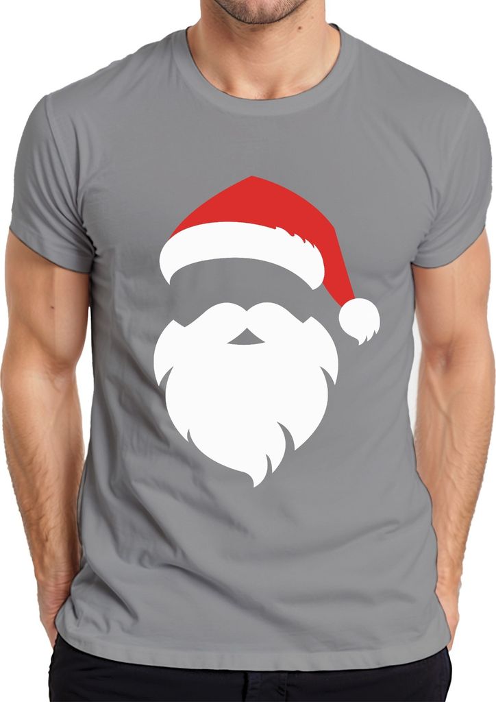 Santa Weihnachtsmann Weihnachtsoutfit - Weihnachten Weihnachtsgeschenk Christmas Herren T-Shirt, Grau, M