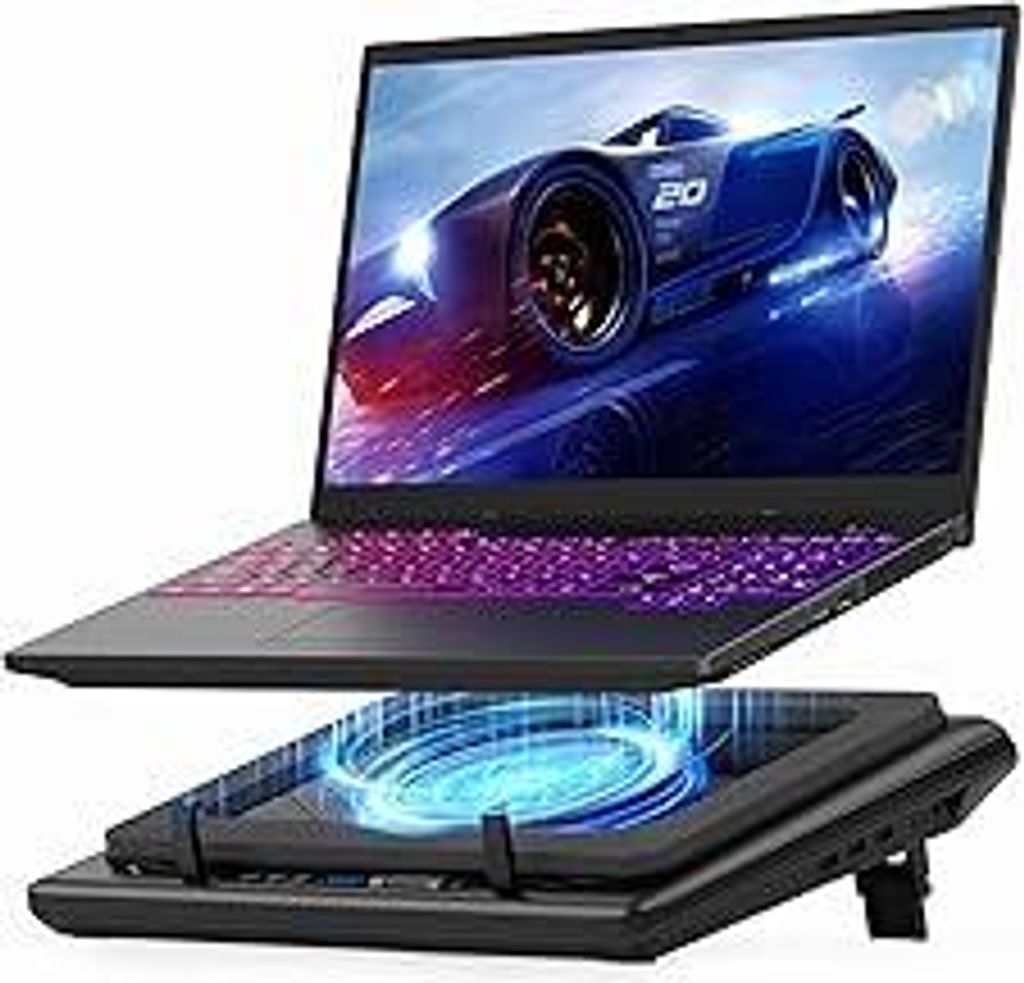 llano Gaming Laptop Kühler Kühlpad- mit stufenloser Geschwindigkeit 14cm Extra-groß Leistungsstarker Turbo-Lüfter & Dichtungsschaum schnelle K...
