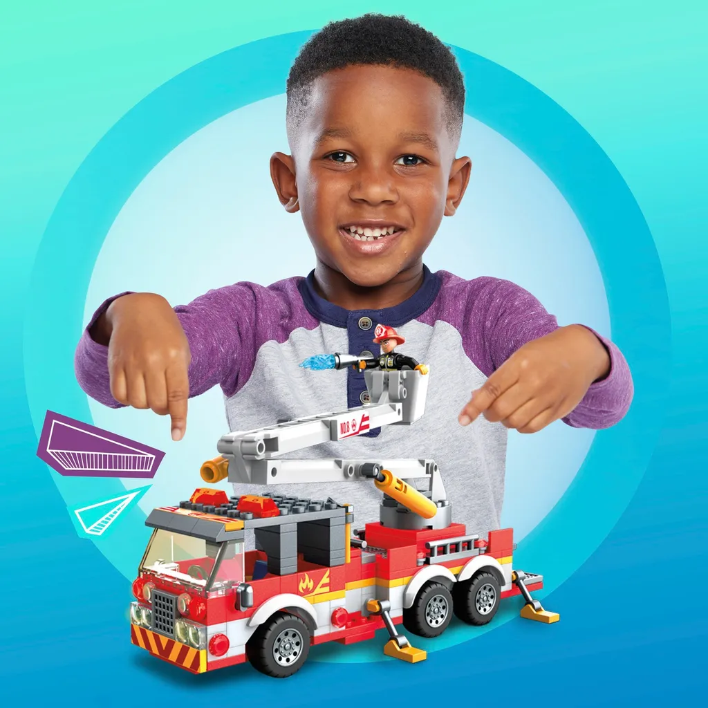 Jouet de Construction Camion de Pompiers Mega Construx avec Accessoires - 2