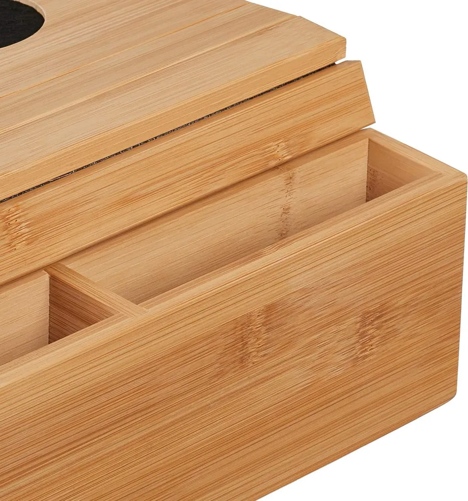 Table d'accoudoir de canapé flexible en bambou, support stable et pratique