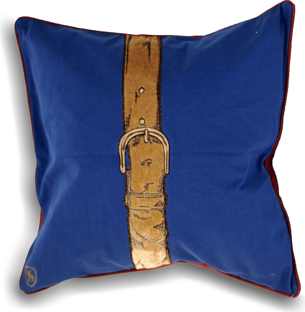 Riva Home Polo Strap Zierkissen Hülle RV735 (45x45cm) (Blau)