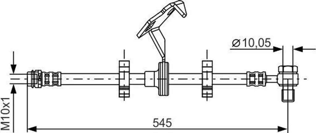 Durite de frein Bosch renforcée pour Mercedes W163 OE A1634200948
