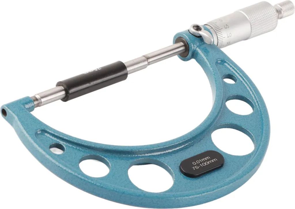 Micromètre de précision 0,01 mm en inox avec clé de réglage 75-100 mm - 18