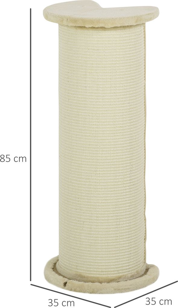 PawHut Kratzbaum, 85 cm, Katzenkratzbaum, Kratzsäule, Produktbild 3