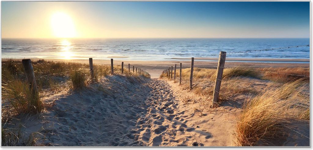 Stahl Magnettafel Querformat 37x78cm Nordseestrand