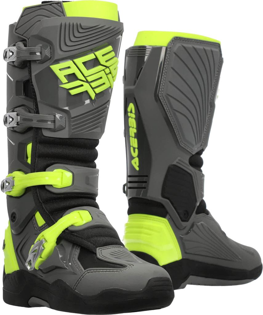 Acerbis Whoops Motocross Stiefel, grau/gelb, 40