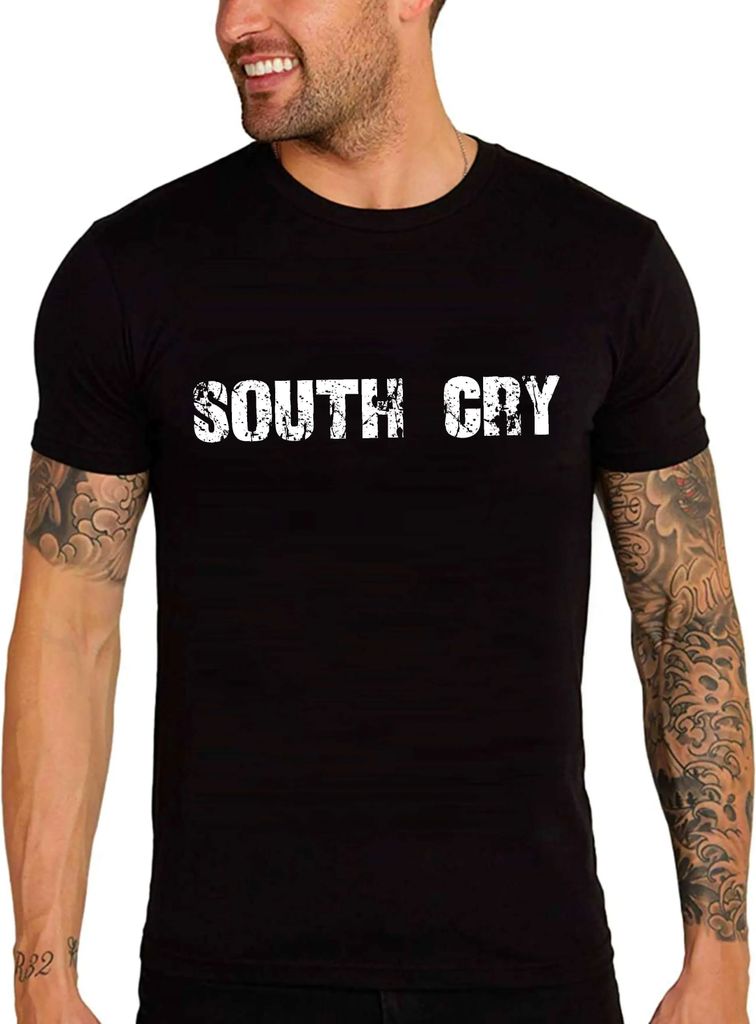 Herren Grafik T-Shirt Südlicher Schrei – South Cry – Öko-Verantwortlich Vintage Jahrgang Kurzarm Lustige Druck Geburtstag Geschenk Mann