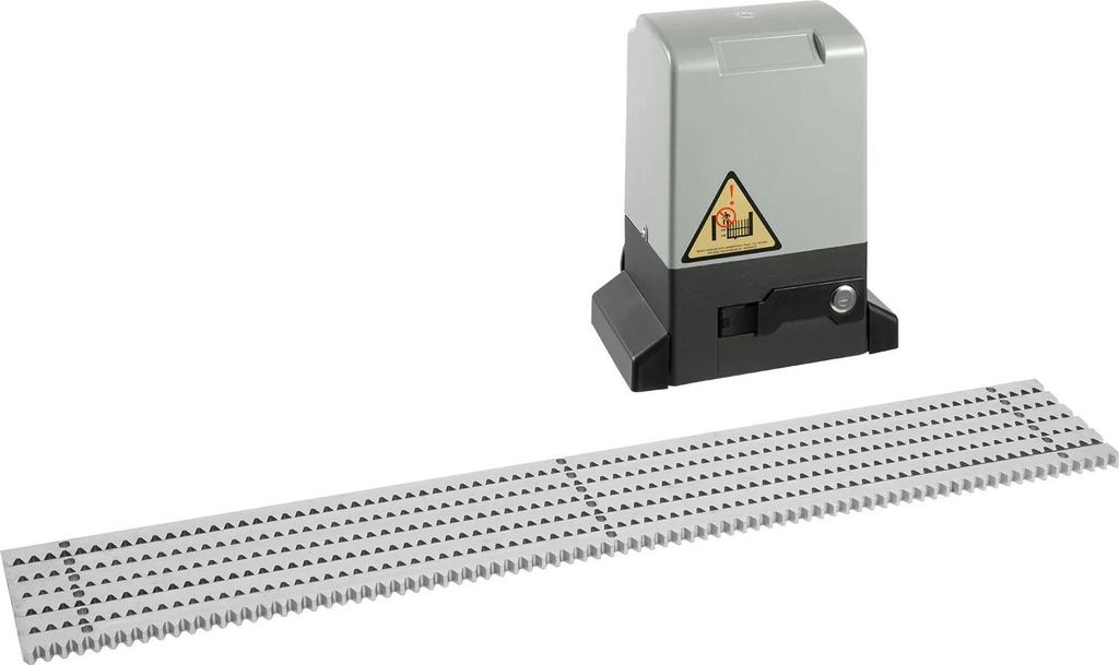 Automatischer Schiebetorantrieb - Motor- und Zahnstangenset - 370 W - Für Tore bis 800 kg - 6x Modul 4 Zahnstangen