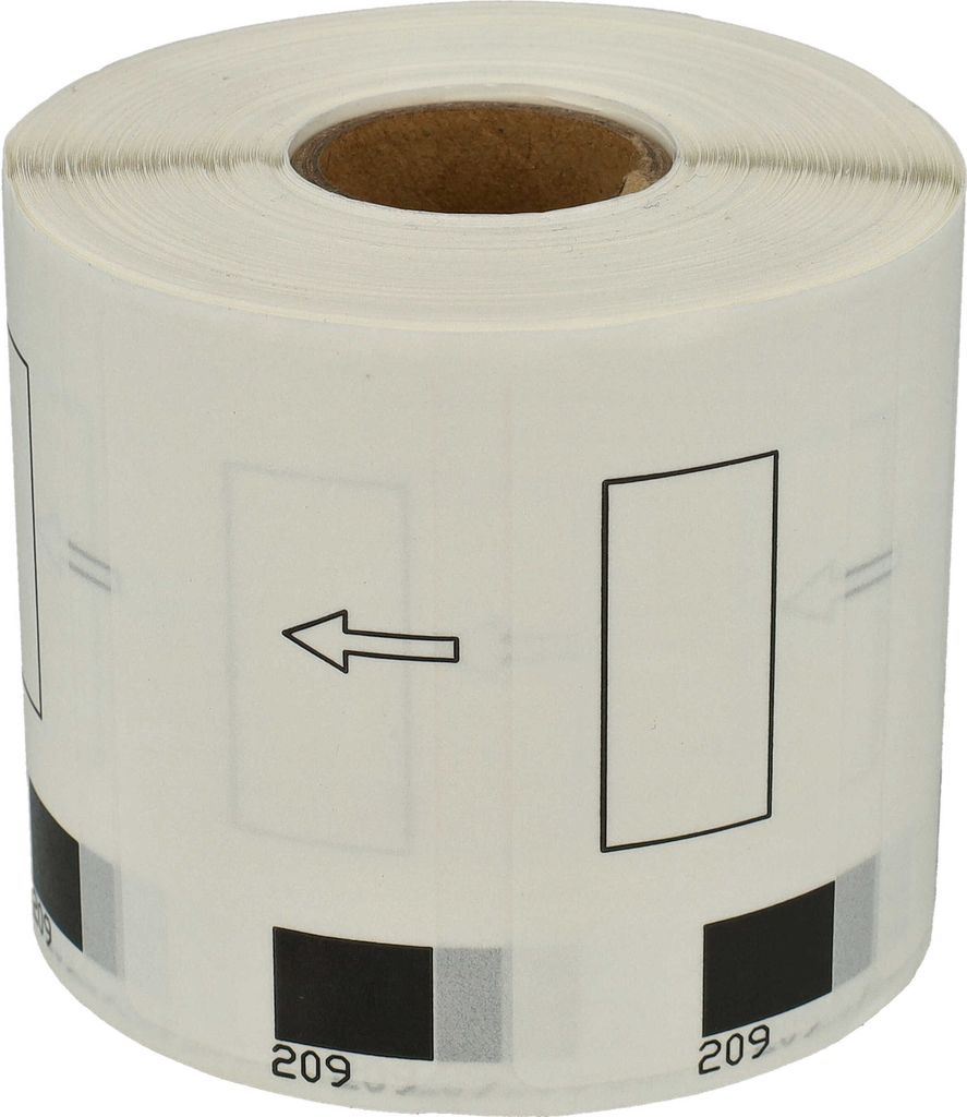 vhbw Rolle 62mm x 29mm (800 Etiketten) kompatibel mit Brother PT QL500BW, QL-550, QL-560, QL560VP, QL-570, QL-580, QL-580N Drucker - Premium Weiß