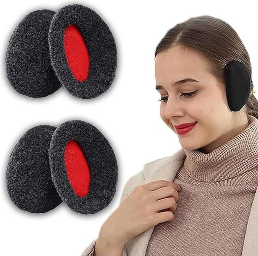 2 Paar Polar-Fleece Ohrenwärmer - Ohrenschützer für Damen Produktbild 