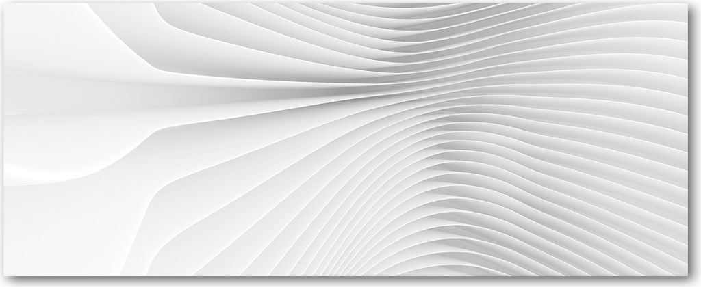 Tulup Leinwandbild - 125x50 cm - Wandkunst - Drucke auf Leinwand - Leinwanddruck - Kunst: modern & klassisch - Weiß - Abstrakte Linien