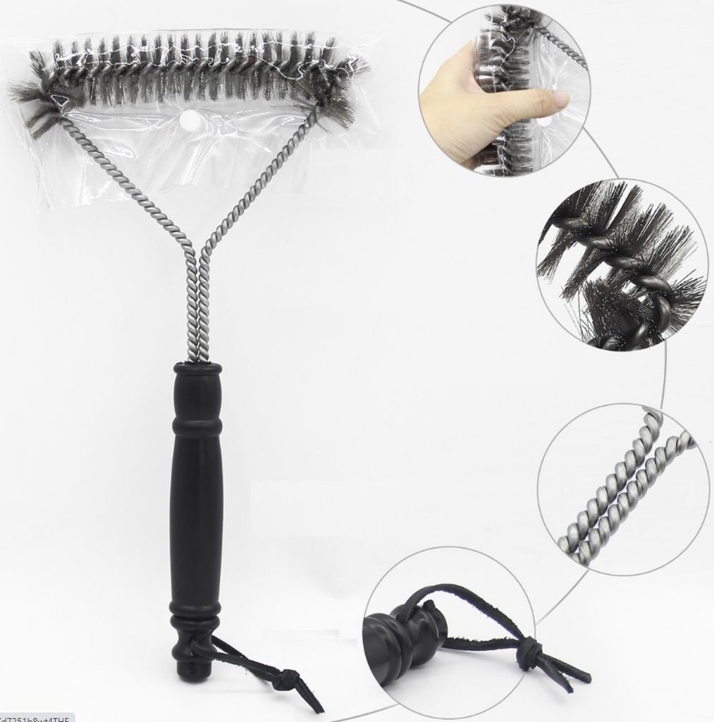Tepro Grillreinigungsbürste Kurz – Mit Edelstahl-Borsten, 30 Cm, Ideal Für Grillroste, Inkl. Kunststoffgriff