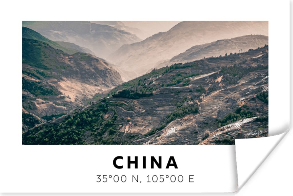 MuchoWow Poster China - Berge - Asien 180x120 cm - Fotoplakat