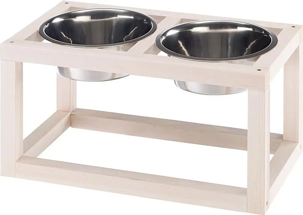 Support Gamelle Chien 48cm Ferplast en Bois pour une Meilleure Digestion