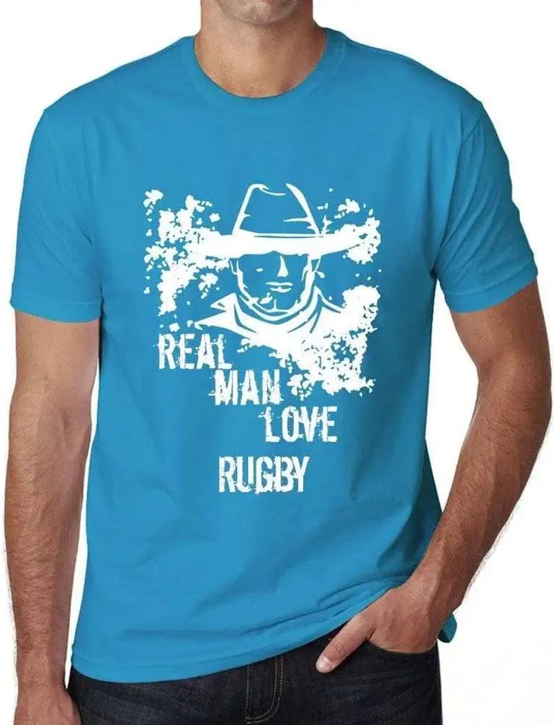 Herren Grafik T-Shirt Echte Männer lieben Rugby – Real Men Love Rugby – Öko-Verantwortlich Vintage Jahrgang Kurzarm Lustige Druck Geburtstag ...