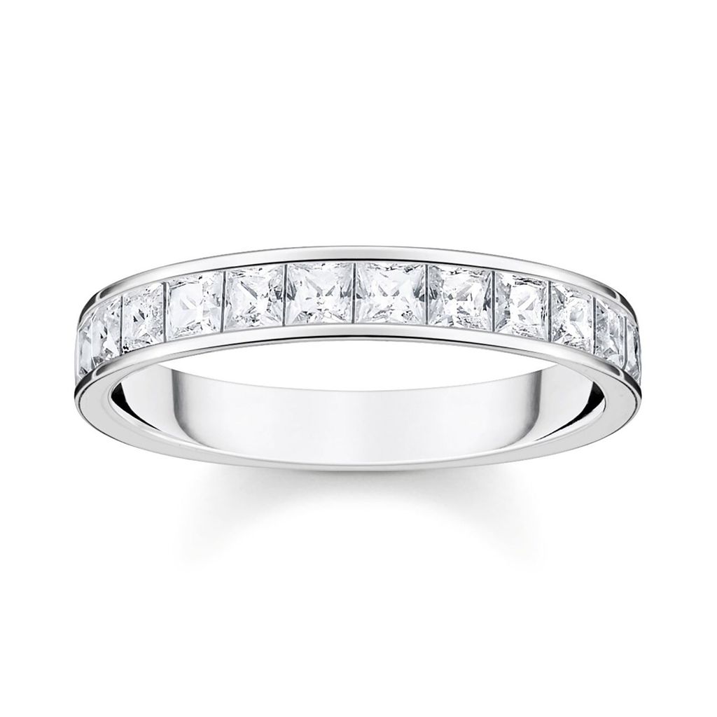 Thomas Sabo Ring Damen Zirkonia Weiß Pavé Silber TR2358-051-14 Gr. 54