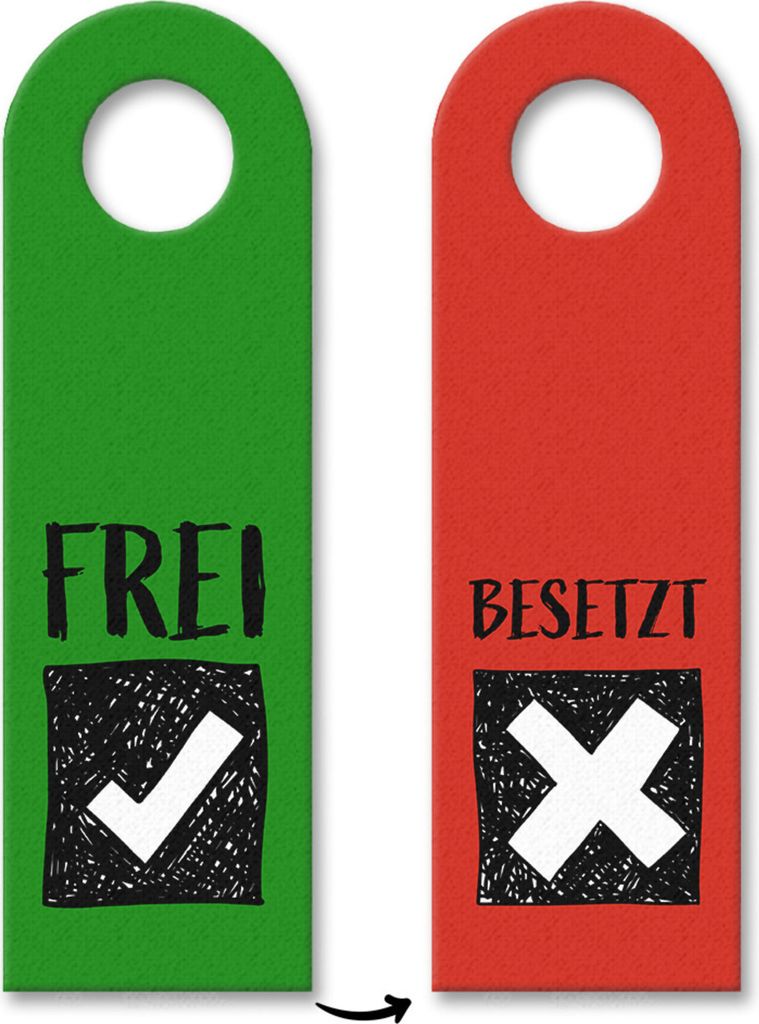 3x Frei - Besetzt Türhänger Türanhänger Türschild Schild an der Türklinke