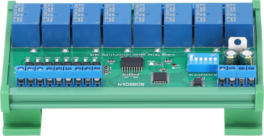 Contrôleur Relais RS485 12V pour résoudre le manque d'E/S sur Rail DIN