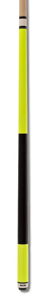 Billardqueue Neon-Star NS-1, gelb, mit mittelhartem Ahornoberteil und irischem Leinenband-Griff