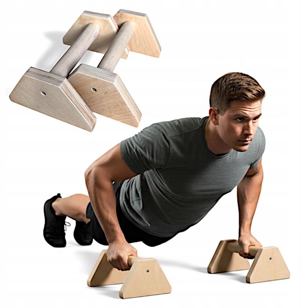 Piralettes Sklejkowo Zestaw 2 parallettes in legno basse 25 cm