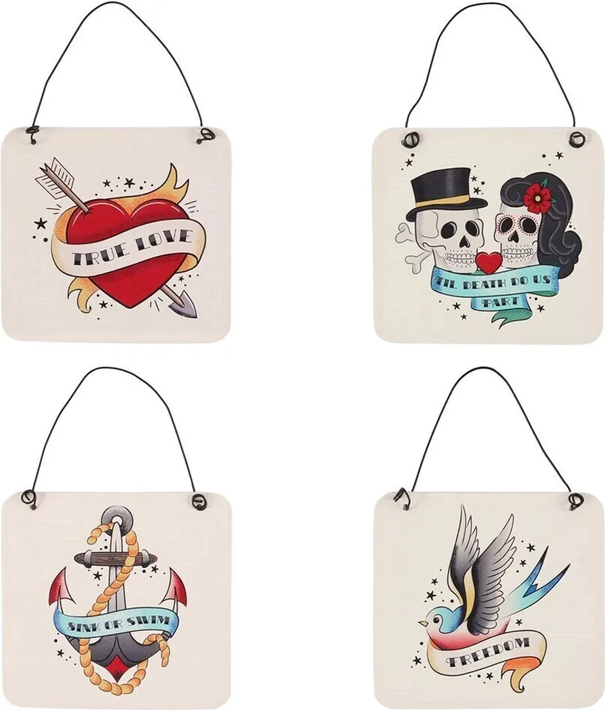 Signalétique de Porte Style Tatouage pour Studio et Commerce - Lot de 24