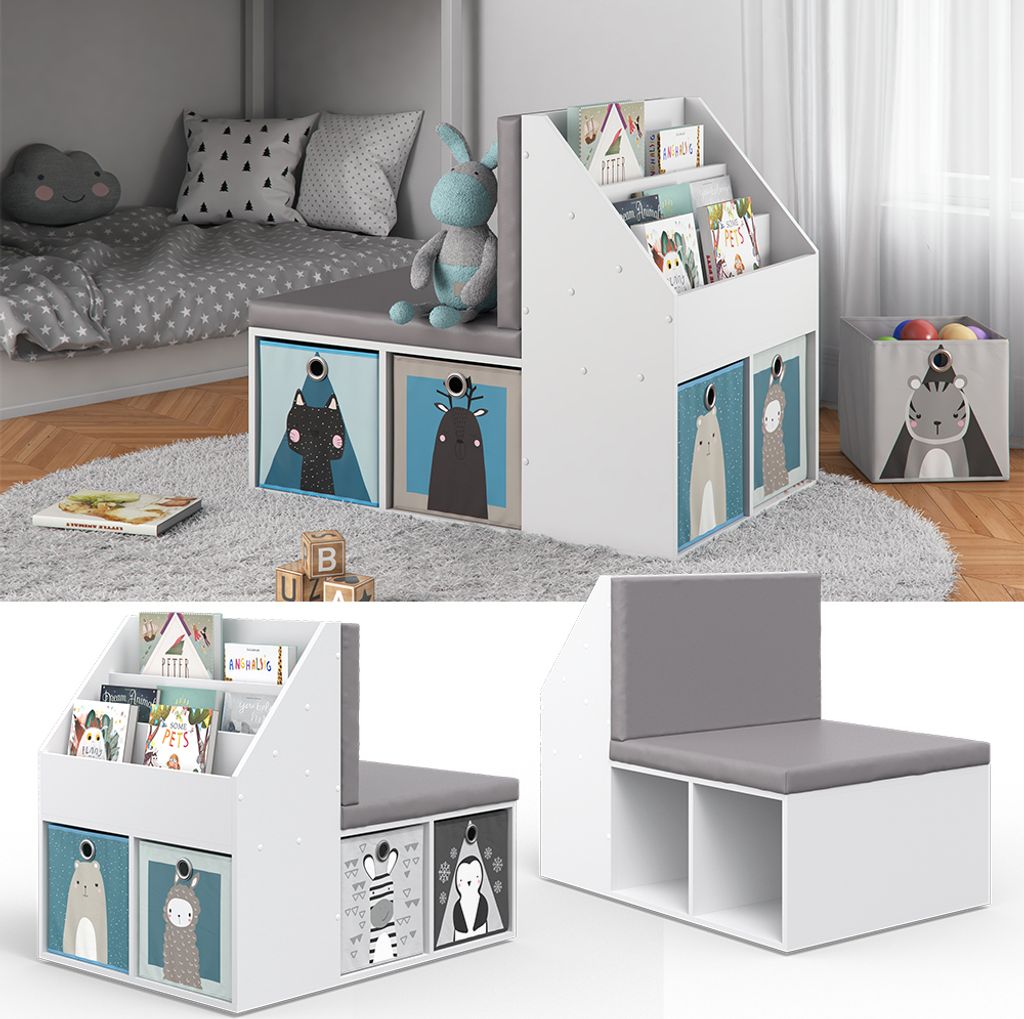 Vicco Kinderregal Onix, 97.1 x 78.4 cm, Weiß Produktbild 2